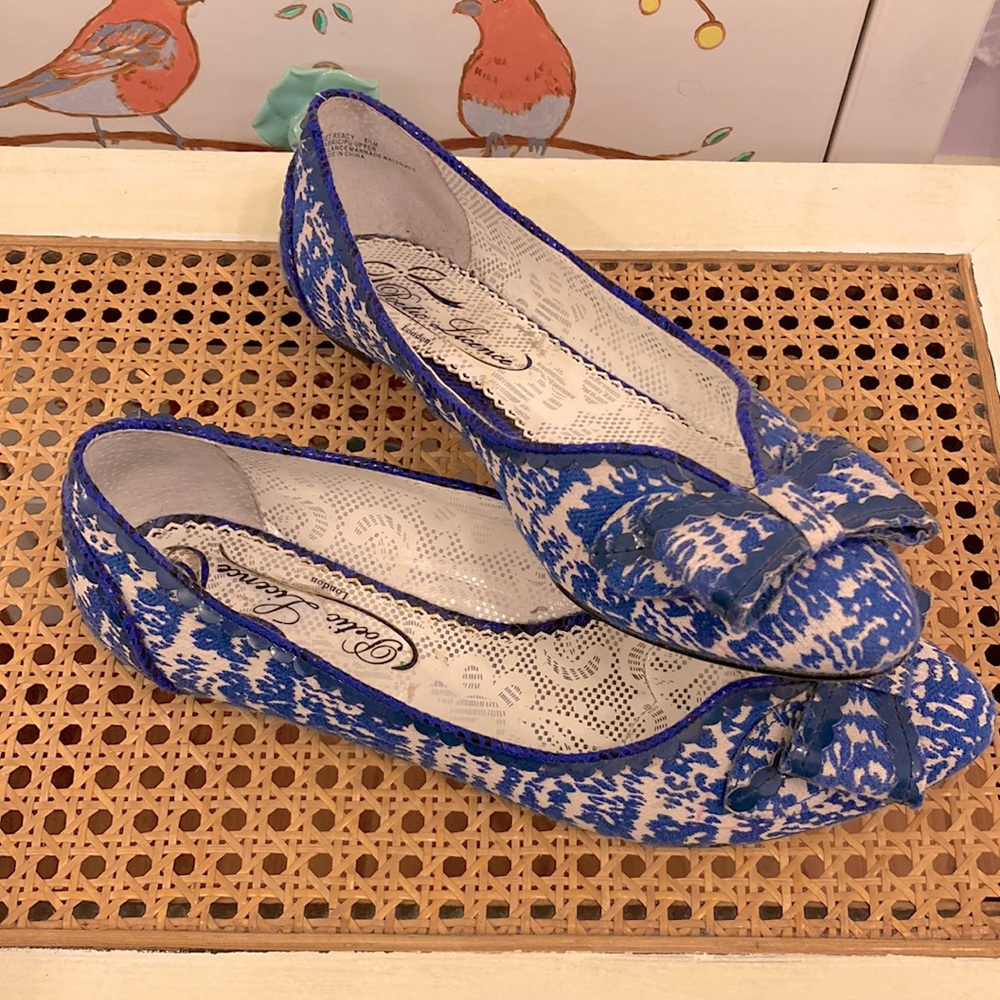 Poetic licence blue ballet flat shoes